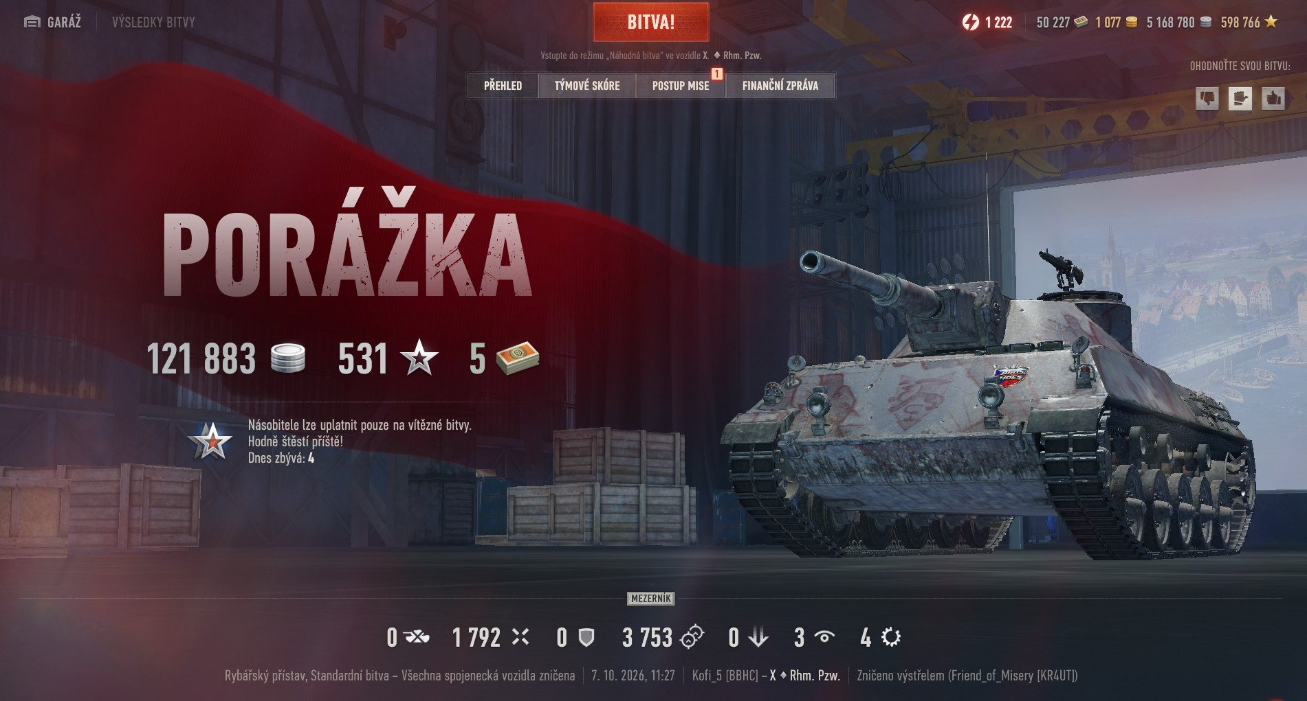 Screenshot z bitvy
