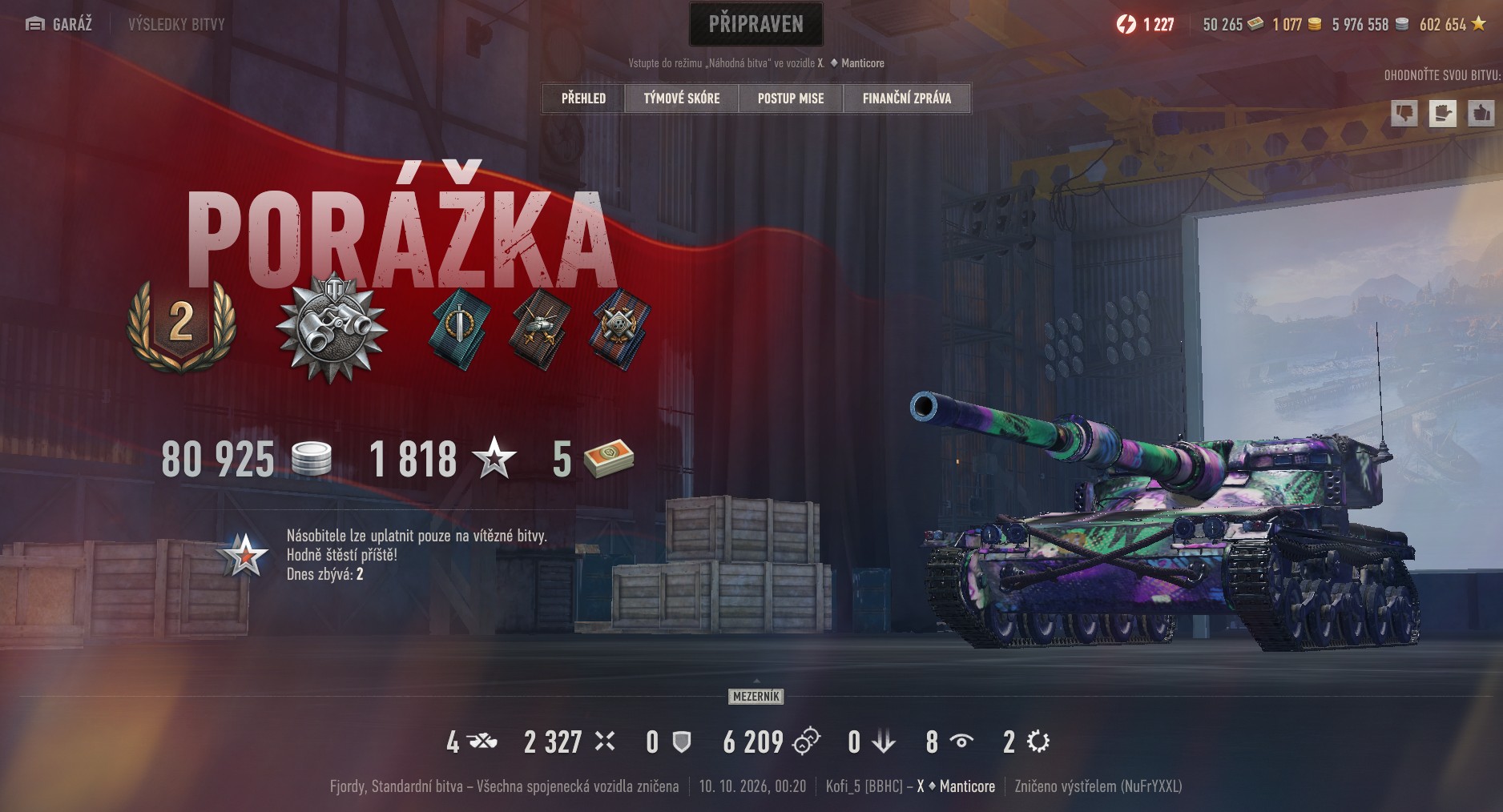 Screenshot z bitvy