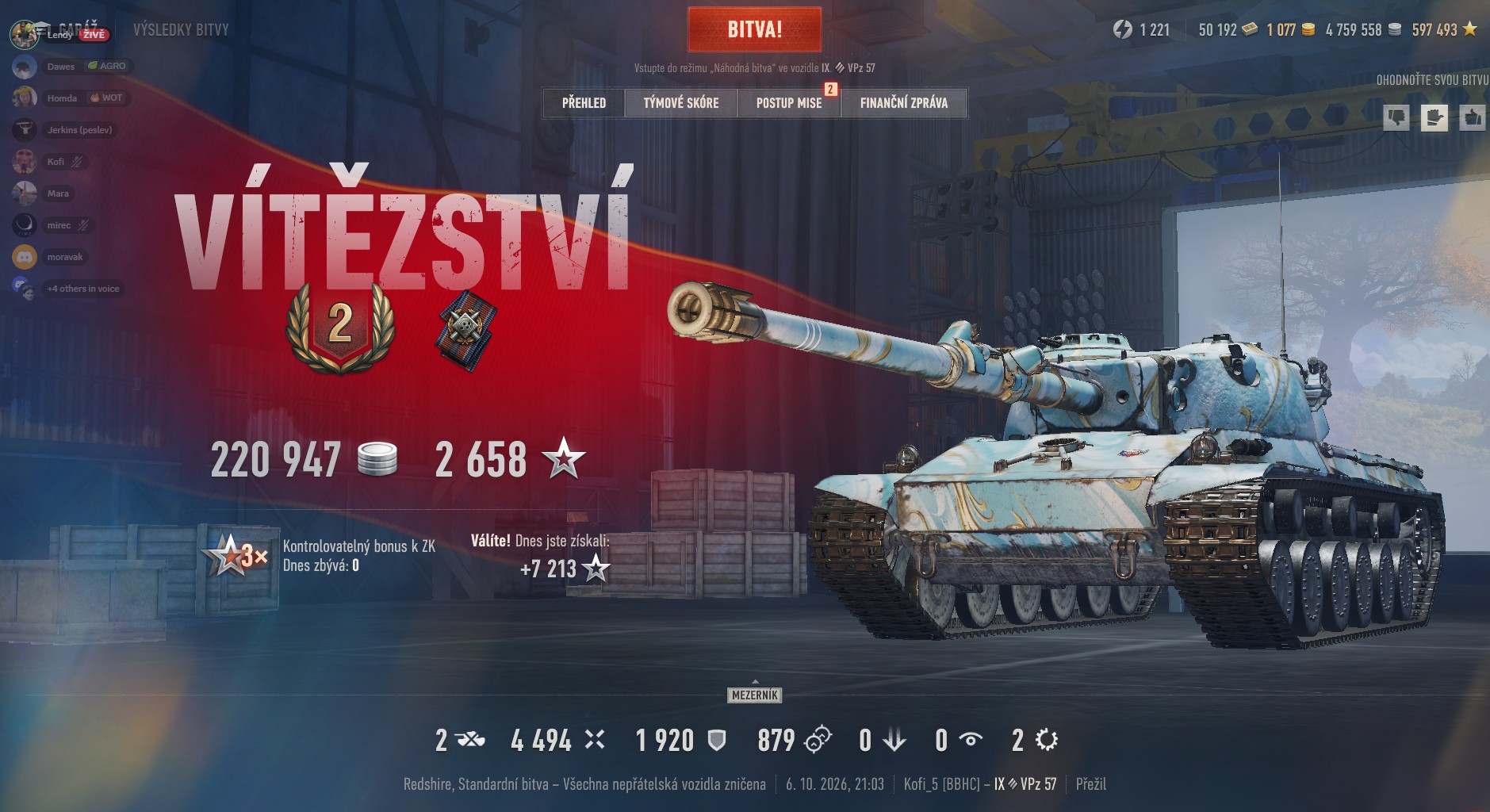 Screenshot z bitvy