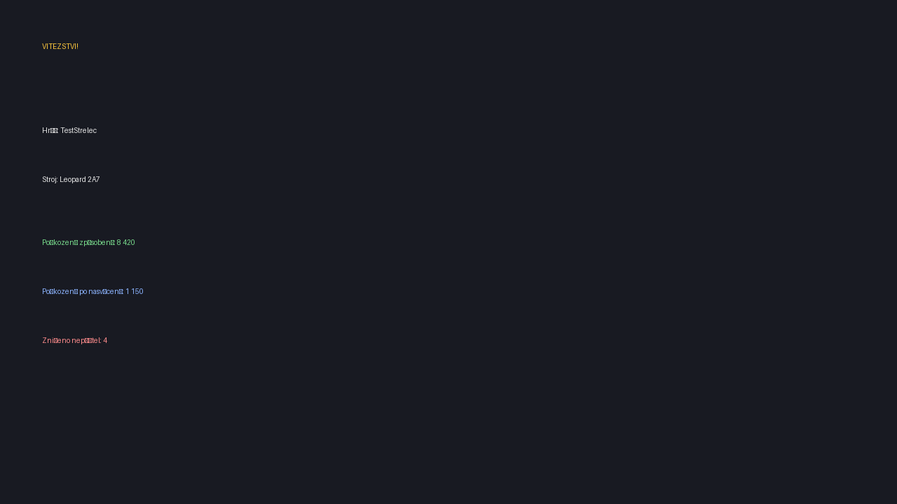 Screenshot z bitvy