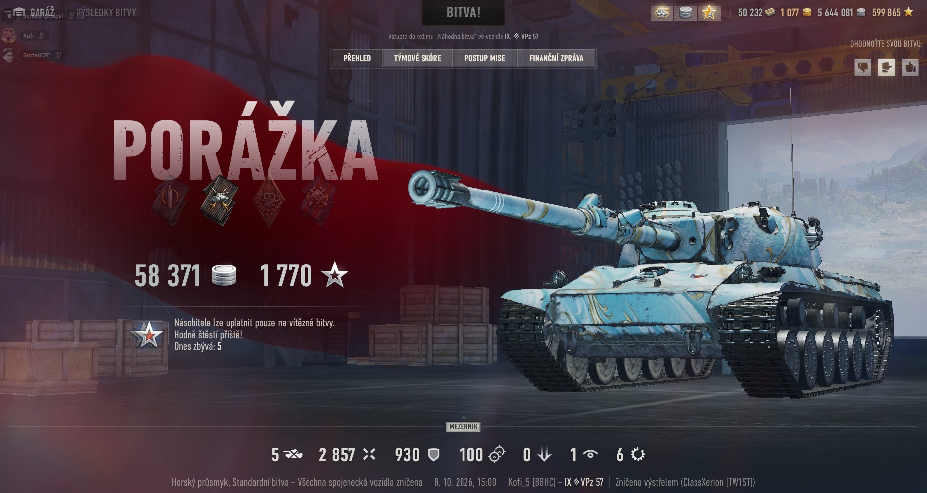 Screenshot z bitvy